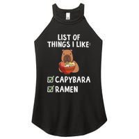 Things I Like Capybara Lover Capybara Girl Capybara Boy Women's Perfect Tri Rocker Tank