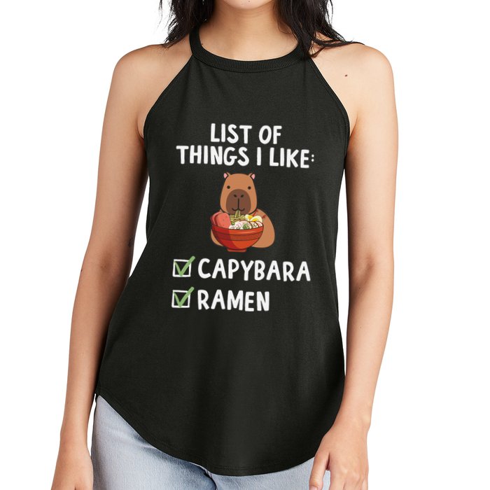 Things I Like Capybara Lover Capybara Girl Capybara Boy Women's Perfect Tri Rocker Tank