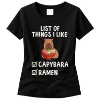 Things I Like Capybara Lover Capybara Girl Capybara Boy Womens T-Shirt