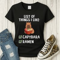 Things I Like Capybara Lover Capybara Girl Capybara Boy Womens T-Shirt