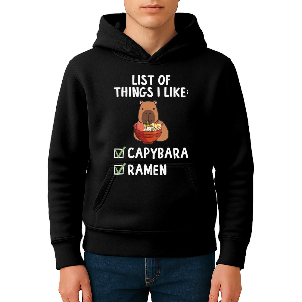 Things I Like Capybara Lover Capybara Girl Capybara Boy Kids Hoodie