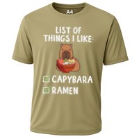 Things I Like Capybara Lover Capybara Girl Capybara Boy Cooling Performance Crew T-Shirt