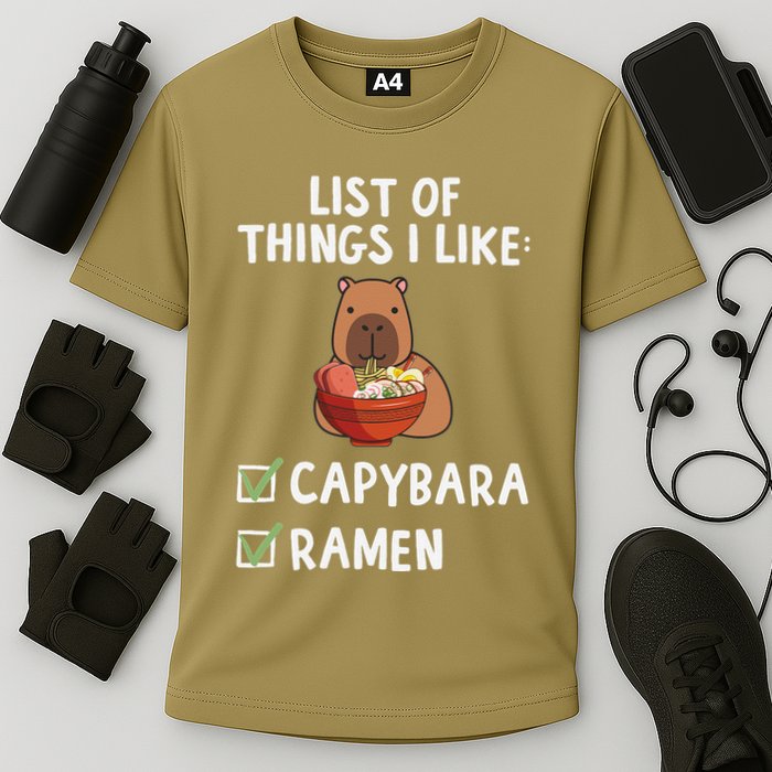Things I Like Capybara Lover Capybara Girl Capybara Boy Cooling Performance Crew T-Shirt