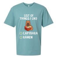Things I Like Capybara Lover Capybara Girl Capybara Boy Sueded Cloud Jersey T-Shirt