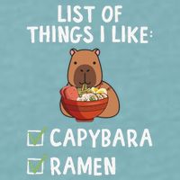Things I Like Capybara Lover Capybara Girl Capybara Boy Sueded Cloud Jersey T-Shirt