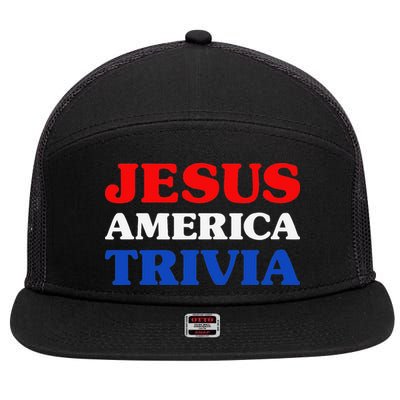 Trivia I Love Trivia Jesus And Trivia For Trivia Night 7 Panel Mesh Trucker Snapback Hat