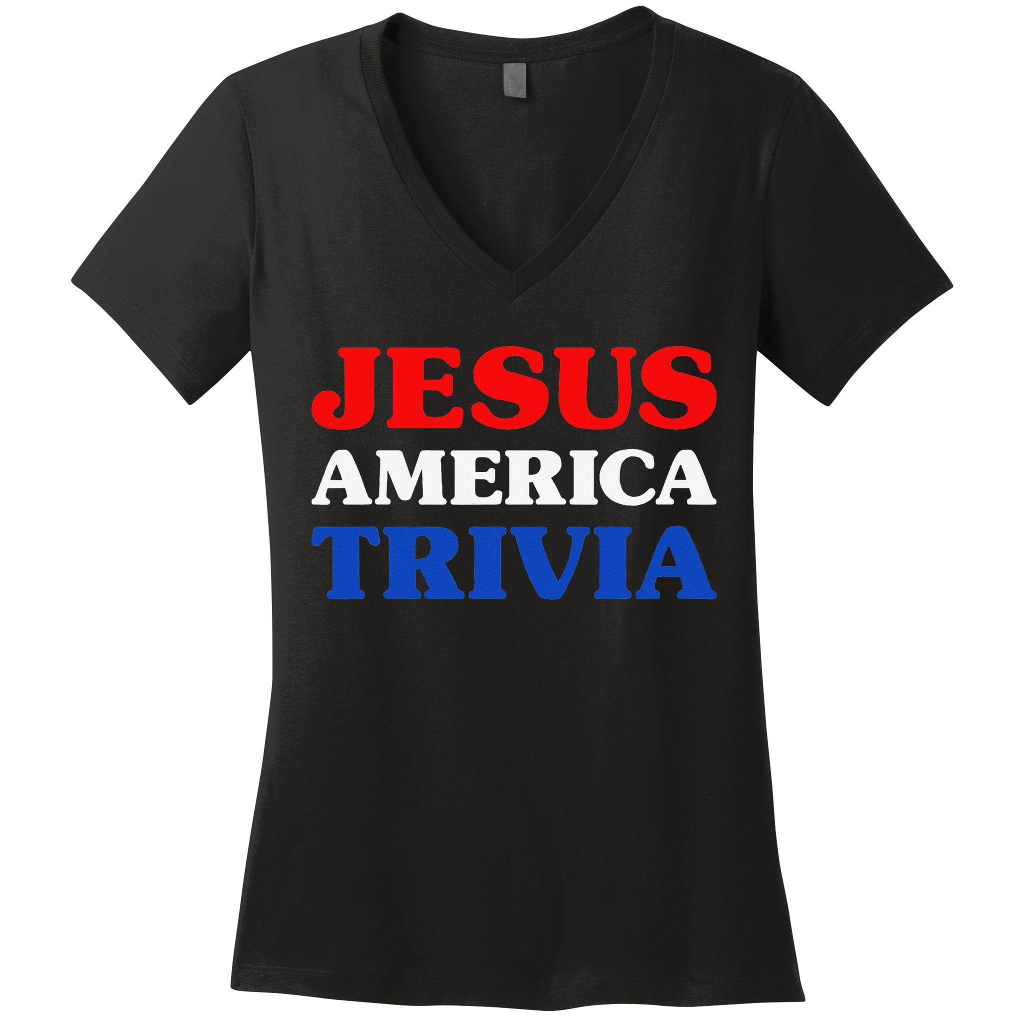 Trivia I Love Trivia Jesus And Trivia For Trivia Night Women's V-Neck T-Shirt