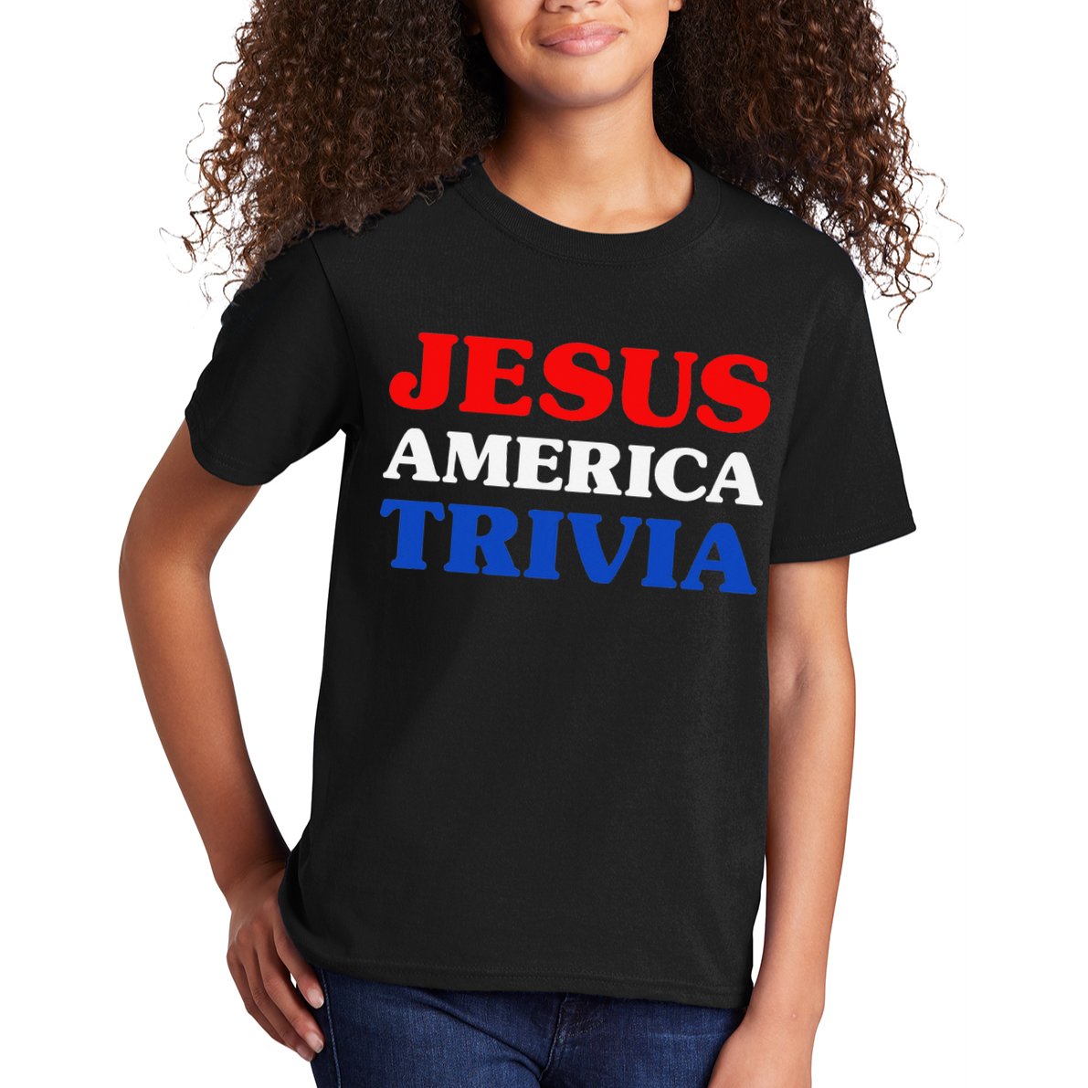 Trivia I Love Trivia Jesus And Trivia For Trivia Night Kids T-Shirt