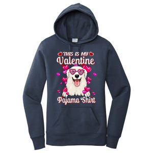 This Is My Valentine Pajama Gift Great Pyrenes Lovers Gift Women's Pullover Hoodie