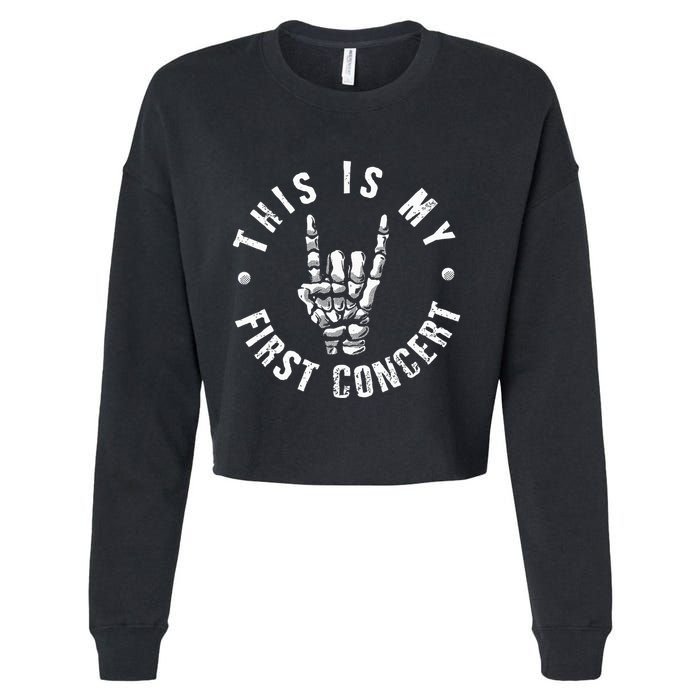 This Is My First Concert Cropped Pullover Crew