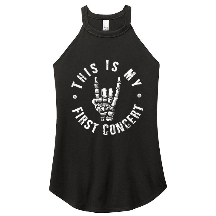 This Is My First Concert Women's Perfect Tri Rocker Tank