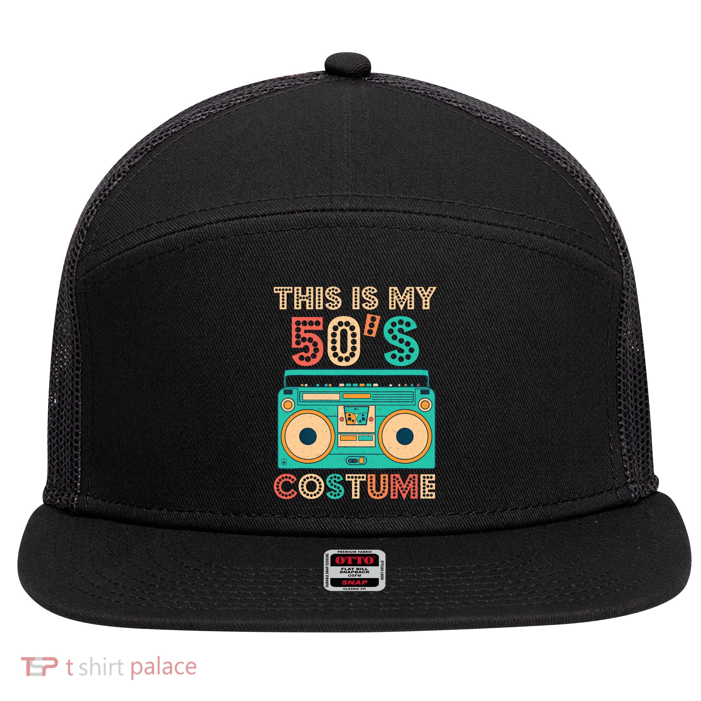 This Is My 50s Costume 1950s Retro Vintage 50s Party 7 Panel Mesh Trucker Snapback Hat