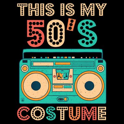 This Is My 50s Costume 1950s Retro Vintage 50s Party T-Shirt