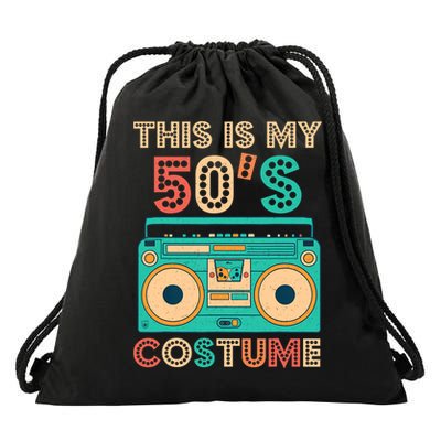 This Is My 50s Costume 1950s Retro Vintage 50s Party Drawstring Bag