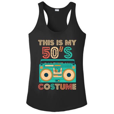This Is My 50s Costume 1950s Retro Vintage 50s Party Ladies PosiCharge Competitor Racerback Tank