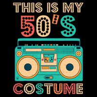 This Is My 50s Costume 1950s Retro Vintage 50s Party Bag