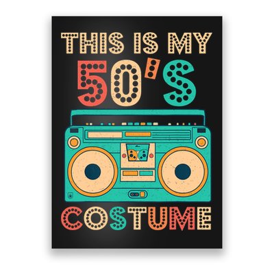 This Is My 50s Costume 1950s Retro Vintage 50s Party Poster