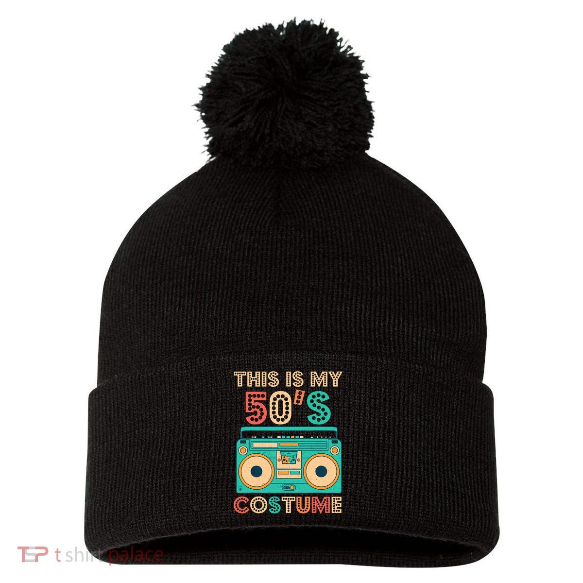 This Is My 50s Costume 1950s Retro Vintage 50s Party Pom Pom 12in Knit Beanie