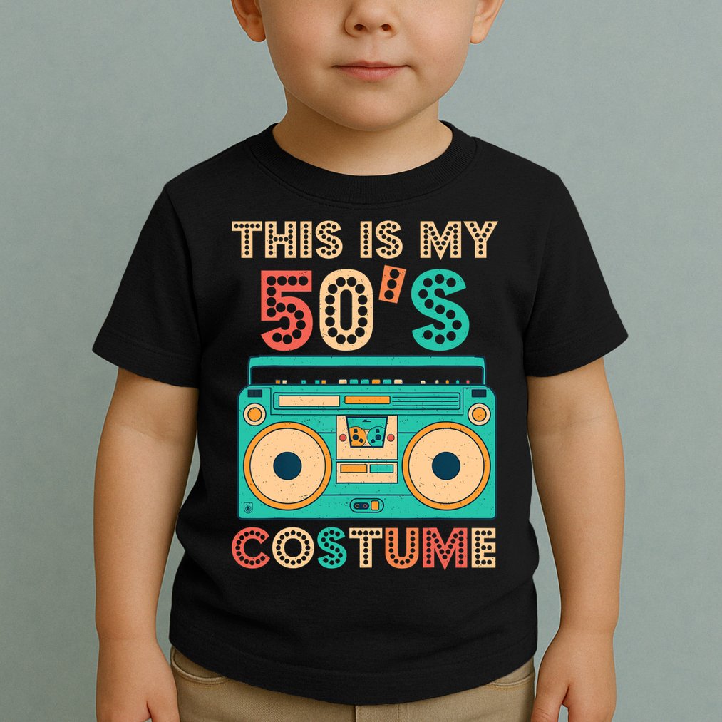 This Is My 50s Costume 1950s Retro Vintage 50s Party Toddler T-Shirt