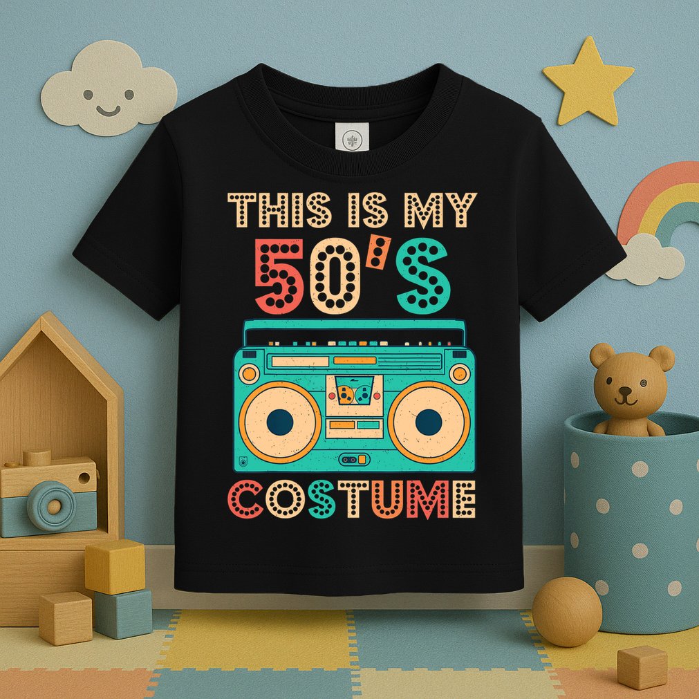 This Is My 50s Costume 1950s Retro Vintage 50s Party Toddler T-Shirt