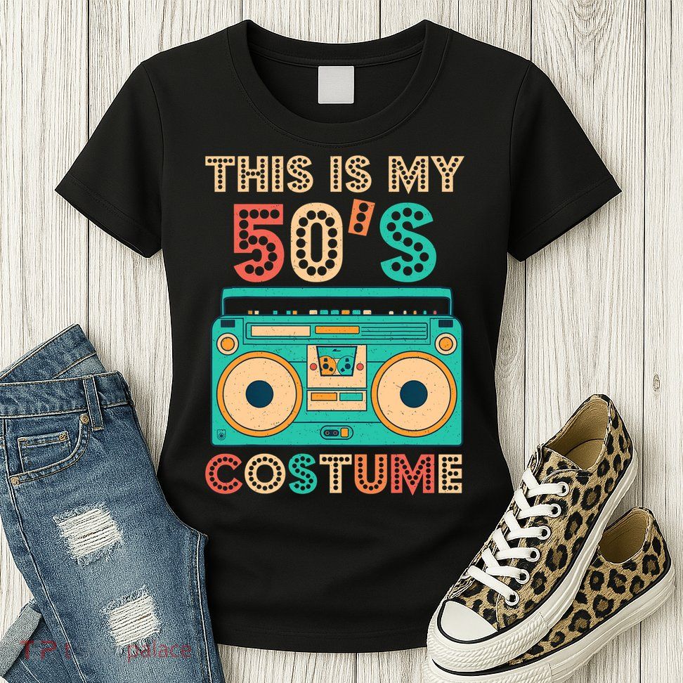 This Is My 50s Costume 1950s Retro Vintage 50s Party Womens T-Shirt