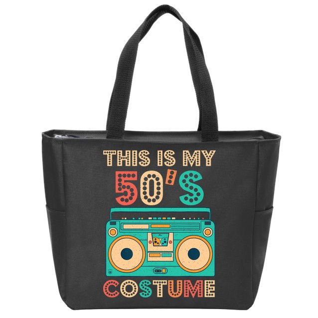 This Is My 50s Costume 1950s Retro Vintage 50s Party Zip Tote Bag