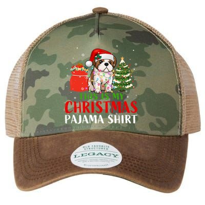 This Is My Christmas Pajama Shih Tzu Dog Xmas Dog Lover Cool Gift Legacy Tie Dye Trucker Hat