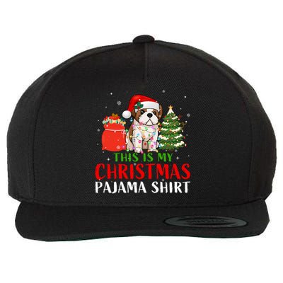 This Is My Christmas Pajama Shih Tzu Dog Xmas Dog Lover Cool Gift Wool Snapback Cap