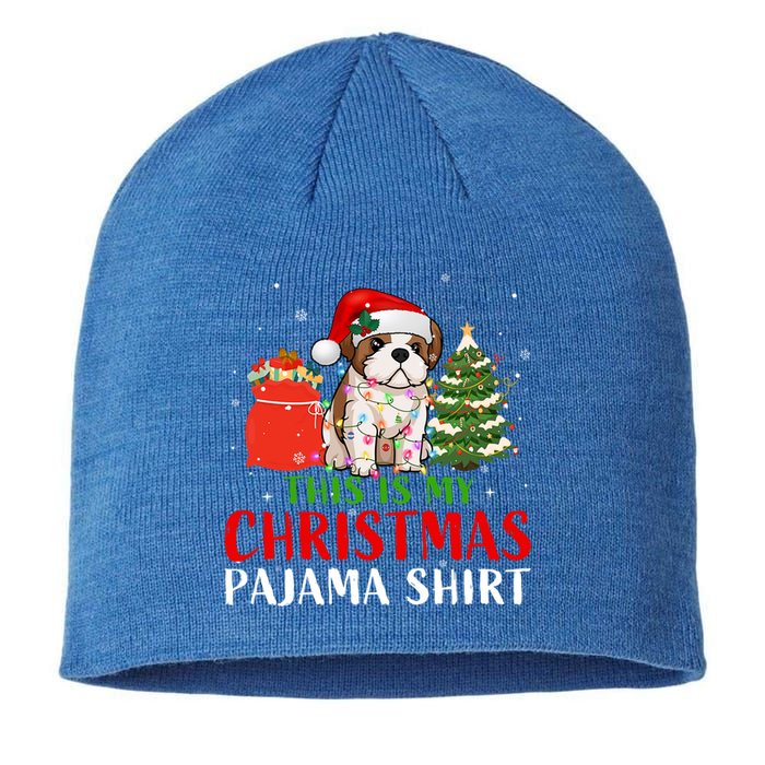 This Is My Christmas Pajama Shih Tzu Dog Xmas Dog Lover Cool Gift Sustainable Beanie