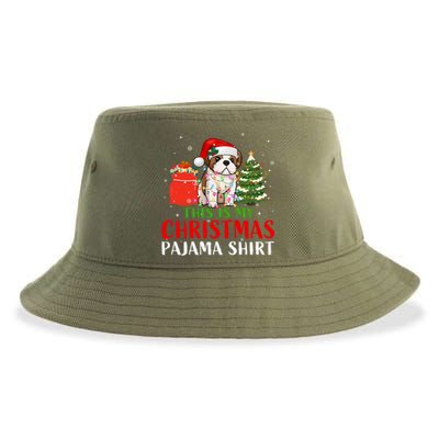 This Is My Christmas Pajama Shih Tzu Dog Xmas Dog Lover Cool Gift Sustainable Bucket Hat