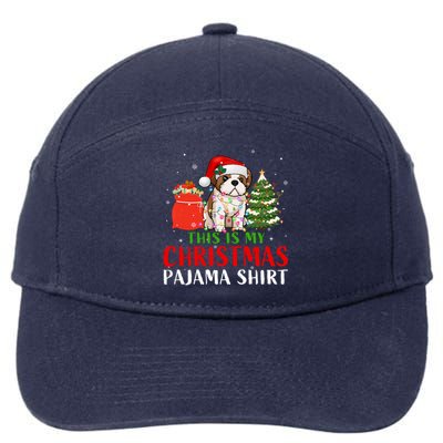 This Is My Christmas Pajama Shih Tzu Dog Xmas Dog Lover Cool Gift 7-Panel Snapback Hat