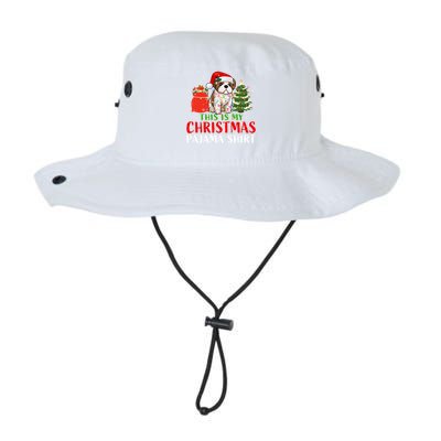 This Is My Christmas Pajama Shih Tzu Dog Xmas Dog Lover Cool Gift Legacy Cool Fit Booney Bucket Hat