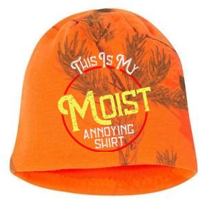 This Is My Moist Annoying Moist Word Meme Pun Joke Humor Kati - Camo Knit Beanie