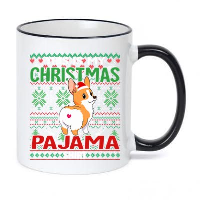 This Is My Christmas Corgi Dog Pajama Merry Xmas Meaningful Gift 11oz Black Color Changing Mug