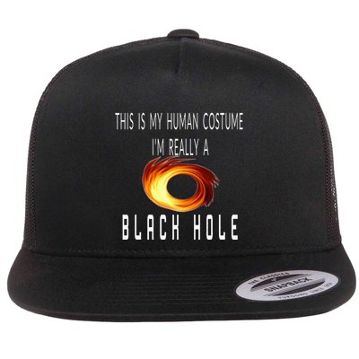 This Is My Human Costume Black Hole Halloween Flatbill Hat
