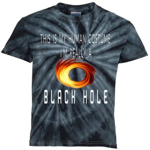 This Is My Human Costume Black Hole Halloween Kids Tie-Dye T-Shirt