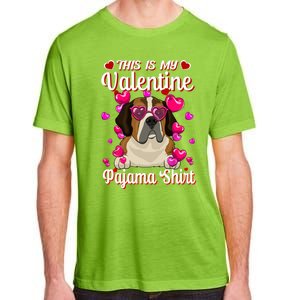 This Is My Valentine Pajama Gift St Bernard Lovers Gift Adult ChromaSoft Performance T-Shirt