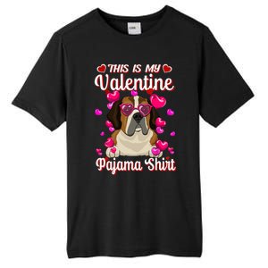 This Is My Valentine Pajama Gift St Bernard Lovers Gift Tall Fusion ChromaSoft Performance T-Shirt