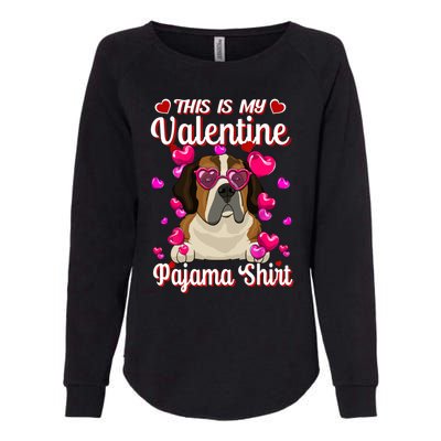 This Is My Valentine Pajama Gift St Bernard Lovers Gift Womens California Wash Sweatshirt