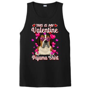 This Is My Valentine Pajama Gift St Bernard Lovers Gift PosiCharge Competitor Tank