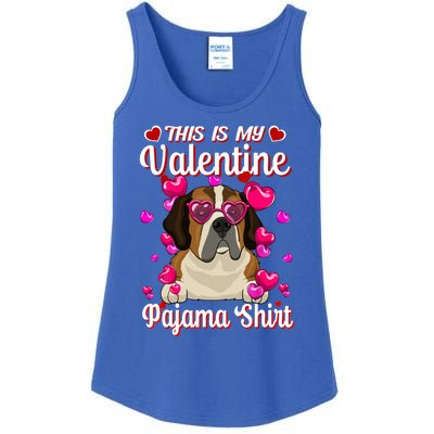 This Is My Valentine Pajama Gift St Bernard Lovers Gift Ladies Essential Tank