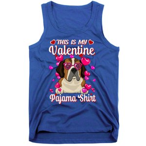 This Is My Valentine Pajama Gift St Bernard Lovers Gift Tank Top