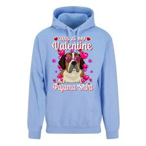 This Is My Valentine Pajama Gift St Bernard Lovers Gift Unisex Surf Hoodie