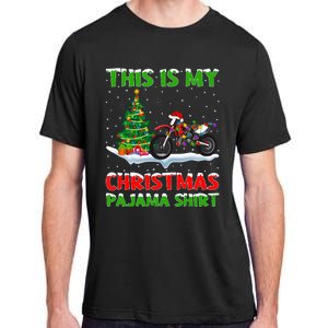 This Is My Christmas Pajama Dirt Bike Christmas Adult ChromaSoft Performance T-Shirt