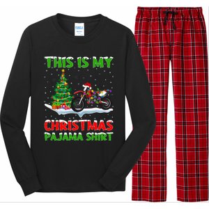 This Is My Christmas Pajama Dirt Bike Christmas Long Sleeve Pajama Set