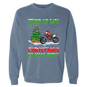 This Is My Christmas Pajama Dirt Bike Christmas Garment-Dyed Sweatshirt