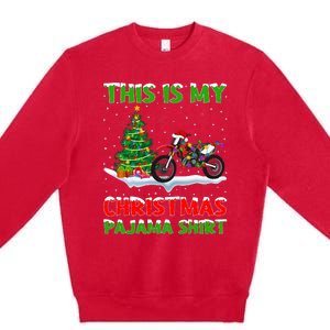 This Is My Christmas Pajama Dirt Bike Christmas Premium Crewneck Sweatshirt