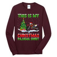 This Is My Christmas Pajama Dirt Bike Christmas Tall Long Sleeve T-Shirt