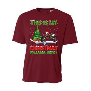 This Is My Christmas Pajama Dirt Bike Christmas Performance Sprint T-Shirt