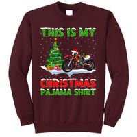 This Is My Christmas Pajama Dirt Bike Christmas Tall Sweatshirt